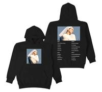 PHARCOYOU Rosalia LUX Album Tracklist Merch Sudadera con capucha de manga larga para hombre y mujer, sudaderas con capucha de calle, Negro, S