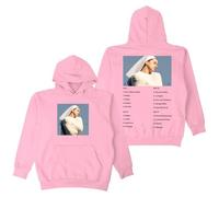 PHARCOYOU Rosalia LUX Album Tracklist Merch Sudadera con capucha de manga larga para hombre y mujer, sudaderas con capucha de calle, rosa, M