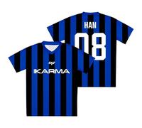 PHARCOYOU SKZ Karma Jersey Camiseta con cuello en pico de manga corta para dominar la gira mundial, camiseta de calle para mujer y hombre, A04, M