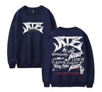 PHARCOYOU Stray Kids Ate Tracklist Merch Dominate World Tour 2024 - Sudadera casual de manga larga para mujer y hombre, azul marino, M