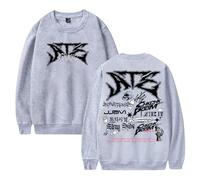 PHARCOYOU Stray Kids Ate Tracklist Merch Dominate World Tour 2024 - Sudadera casual de manga larga para mujer y hombre, gris, S