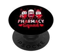 Pharmacy Squad Funny Valentine's Day Pharmacist Technician PopSockets PopGrip Adhesivo