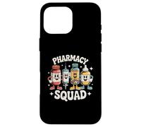 Pharmacy Squad Retro Píldora Jeringa Tech Farmacéutico Carcasa para iPhone 16 Pro MAX