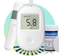 PHARMALUXE Medidor de Glucosa en Sangre con 50 Tiras Reactivas, Glucómetro y Sensor para Brazo