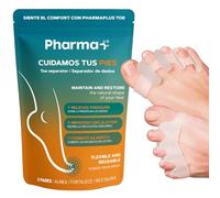 PharmaPlus® Separadores de dedos de los pies, 4 Uds enderezador y separador de dedos, Separador de dedos del pie de silicona 0% BPA, Corrector de juanetes, Espaciadores de dedos