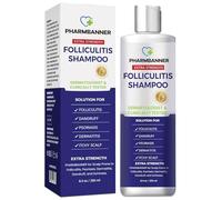 PHARMBANNER Champú antihongos para foliculitis, dermatitis seborreica, psoriasis del cuero cabelludo, alivia la picazón y el cuero cabelludo seco