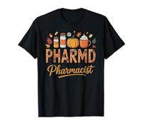 PharmD Fall Farmacéutico Calabaza Latte Candy Maíz Diseño Camiseta