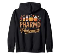 PharmD Fall Farmacéutico Calabaza Latte Candy Maíz Diseño Sudadera con Capucha