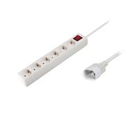 Phasak BNS 1208 T Regleta IEC 6 Tomas 1.5m Blanca