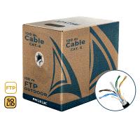 phasak bobina de cable de red ftp cat 6 exterior cca awg23 100 m phr 671