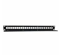 Phasak Patch Panel PA 3424 – 24 puertos Cat.6 1U gestión de cable, conectores RJ45 UTP no incluidos