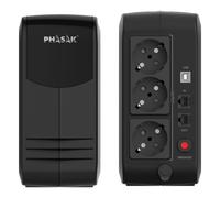 SAI Phasak Smart Lite 750VA 450W Tecnología Digital Interactiva con Pantalla LED, Protección USB y RJ-45 para Equipos de Escritorio Formato Peana