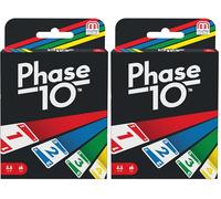 Phase 10 Mattel Games Juego de Cartas Juego de Mesa Familiar +7 años (Mattel FFY05) (Paquete de 2)