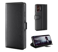 phase9 Funda de piel auténtica para Samsung Galaxy Xcover7 Pro, funda de piel con tapa, funda protectora con ranuras para tarjetas, función atril, color negro