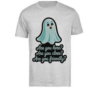 Phasmophobia - Estás Aquí 29 Camiseta Gris De Manga Corta para Hombre Unisex Black tee Baggy Oversized T-Shirt