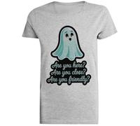 Phasmophobia - Estás Aquí 29 Camiseta Gris Femenina Camiseta De Manga Corta para Mujer Unisex Black tee Baggy Oversized T-Shirt