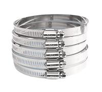 PHasz 5 Piezas Abrazaderas De Manguera Ancho 12Mm, Abrazaderas De Tubería Abrazadera De Tornillo Sin Fin Surtido para Asegurar Conexiones De Manguera,250～350mm