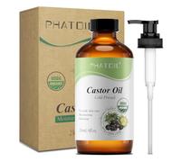 PHATOIL Aceite de Ricino Bio 236ML - Castor Oil Organic Puro Natural Prensado en Frío - 100% Virgen - Sin Hexano - Aceite para el Cabello, Pestañas, Cejas, Uñas, Barba, Hair Oil