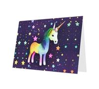 PHAYAH 10 hojas de tarjetas de día festivo de estrella de un caballo, sobre verde oscuro, adecuadas como tarjetas de invitación de aniversario de boda y fiesta