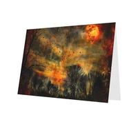 PHAYAH 10 hojas de tarjetas navideñas de Woods In The Sun, sobre blanco, adecuadas como tarjetas de invitación de aniversario de boda y fiesta