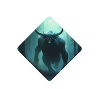 Phayah 4 ambientadores colgantes para coche, diseño de bestia con cuernos de vaca, pastillas aromáticas de lavanda, fragancia de larga duración, cuadrada