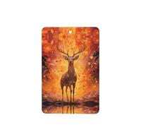 Phayah 4 ambientadores colgantes para coche, diseño de ciervo fantasma, tabletas con aroma a lavanda, fragancia de larga duración, tarjeta perfumada rectangular