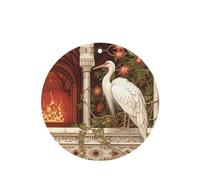 Phayah 4 ambientadores colgantes para coche, diseño de cigüeña blanca flameante, pastillas aromáticas de lavanda, fragancia de larga duración, forma redonda