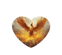 Phayah 4 ambientadores colgantes para coche, diseño de fénix de llama roja, pastillas aromáticas de lavanda, fragancia de larga duración, tarjeta perfumada en forma de corazón