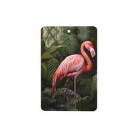 Phayah 4 ambientadores colgantes para coche, diseño de flamencos de la selva, tabletas aromáticas de lavanda, fragancia de larga duración, rectangular, tarjeta perfumada