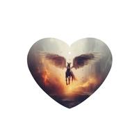 Phayah 4 ambientadores colgantes para coche, diseño de Pegasus Flying Away con aroma a lavanda, de larga duración, con forma de corazón