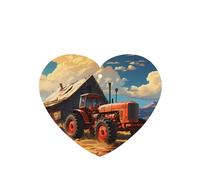 Phayah 4 ambientadores colgantes para coche, diseño de tractor rojo, pastillas aromáticas de lavanda, fragancia de larga duración, tarjeta perfumada en forma de corazón