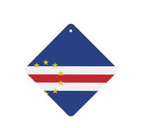 Phayah 4 ambientadores cuadrados para colgar en el coche, con diseño de bandera de Cabo Verde y lavanda, para colgar en el armario, para tableta, armario, zapatos, etc