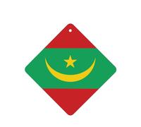 Phayah 4 ambientadores cuadrados para colgar en el coche, con diseño de bandera de Mauritania, aroma a lavanda, para tableta, armario, zapatos, armario