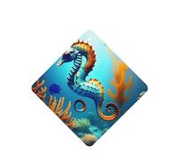 Phayah 4 ambientadores cuadrados para colgar en el coche, con diseño de caballito de mar y coral de fondo marino, fragancia cuadrada para colgar en el armario, zapatos, armario, 4 unidades