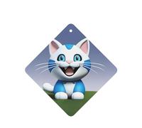 Phayah 4 ambientadores cuadrados para colgar en el coche, con diseño de mascota y gato, con aroma a lavanda, para tableta, armario, zapatos, armario, 4 unidades