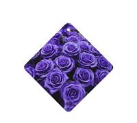 Phayah 4 ambientadores cuadrados para colgar en el coche, con diseño de rosas moradas, con aroma a lavanda, para tableta, armario, zapatos, clóset