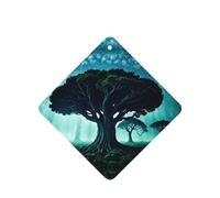 Phayah 4 ambientadores cuadrados para colgar en el coche, diseño de árbol viejo, aroma a lavanda