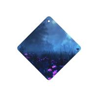 Phayah 4 ambientadores cuadrados para colgar en el coche, diseño de flores silvestres en el campo nocturno, aroma a lavanda, para colgar en tableta, armario, zapatos, clóset