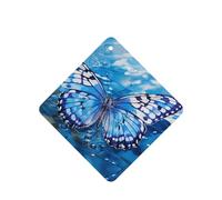 Phayah 4 ambientadores cuadrados para colgar en el coche, diseño de mariposa blanca en azul, aroma a lavanda, para tableta, armario, zapatos, armario