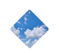 Phayah 4 ambientadores cuadrados para colgar en el coche, diseño de nubes blancas en el cielo, aroma a lavanda, para colgar en tableta, armario, zapatos, clóset