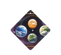Phayah 4 ambientadores cuadrados para colgar en el coche, diseño de planetas del mundo alienígena, fragancia cuadrada para colgar en el armario, zapatos, armario, 4 unidades