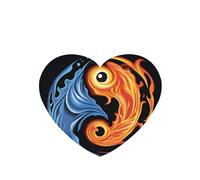 Phayah 4 ambientadores de agua de fuego con patrón de Tai Chi, aroma de lavanda, para coche, en forma de corazón, para colgar, para tableta, armario, zapatos, armario, fragancia
