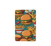 Phayah 4 ambientadores de coche colgantes con bonito patrón de hamburguesas fritas, pastillas de aroma de lavanda, fragancia de larga duración, rectangular, tarjeta perfumada