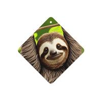 Phayah 4 ambientadores de coche colgantes con bonito patrón de perezoso, pastillas aromáticas de lavanda, fragancia de larga duración, cuadrada