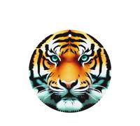 Phayah 4 ambientadores de coche colgantes con diseño de cabeza de tigre gordo, pastillas aromáticas de lavanda de larga duración, tarjeta perfumada de forma redonda