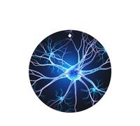 Phayah 4 ambientadores de coche colgantes con extensiones de neuronas, patrón de lavanda, tabletas aromáticas de larga duración, tarjeta perfumada de forma redonda