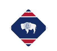 Phayah 4 ambientadores de coche colgantes con patrón de bandera del estado de Wyoming, tabletas aromáticas de lavanda, fragancia de larga duración, cuadrada