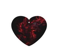 Phayah 4 ambientadores de coche colgantes con patrón de erupción de fuego, pastillas de aroma de lavanda, fragancia de larga duración, tarjeta perfumada en forma de corazón