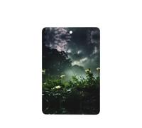 Phayah 4 ambientadores de coche colgantes con patrón de flores silvestres frescas con aroma a lavanda, tabletas de fragancia de larga duración, tarjeta perfumada rectangular