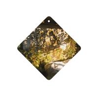 Phayah 4 ambientadores de coche colgantes con patrón de habitación desierta, pastillas aromáticas de lavanda de larga duración, cuadradas